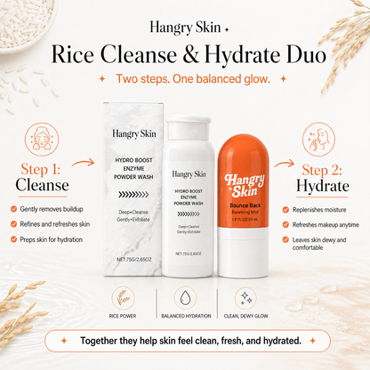 HANGRY SKIN™ RICE CLEANSE & HYDRATE DUO