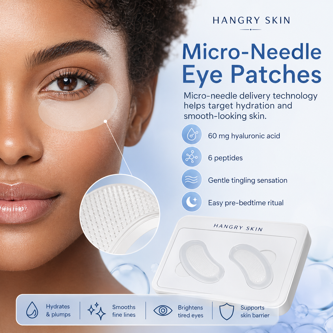 HANGRY SKIN™ MICRONEEDLE EYE PATCHES