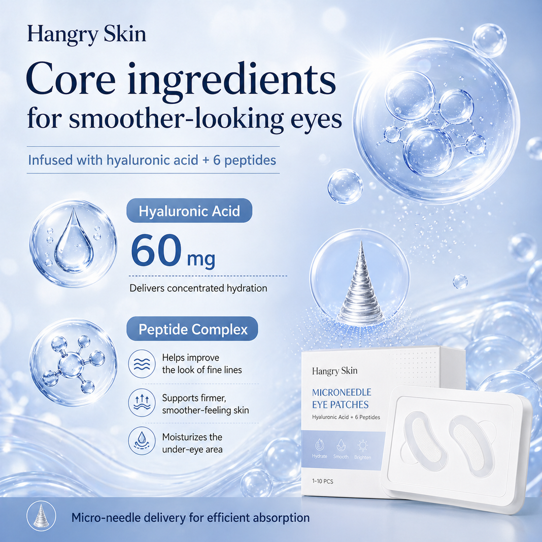 HANGRY SKIN™ MICRONEEDLE EYE PATCHES