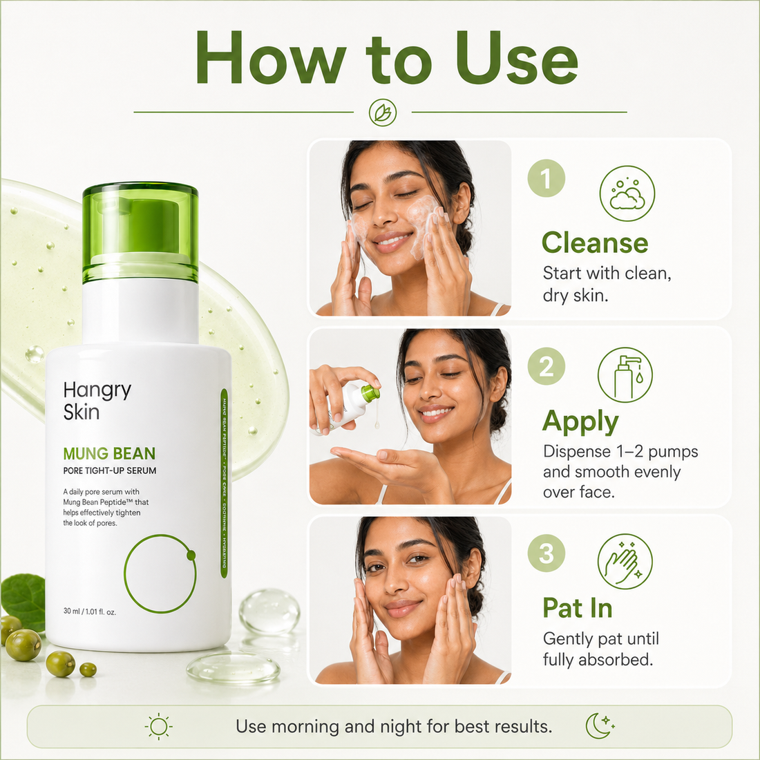 HANGRY SKIN™ MUNG BEAN PORE TIGHT-UP SERUM