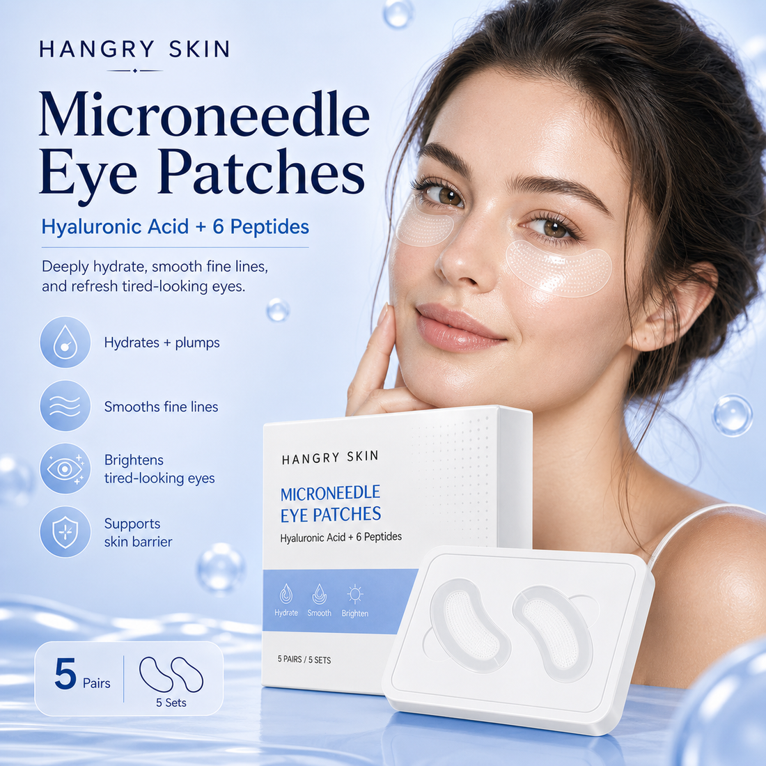 HANGRY SKIN™ MICRONEEDLE EYE PATCHES